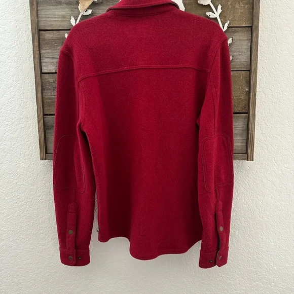 Toad&Co Kennicott Shacket Men's Red Wool Snap front Jacket size M